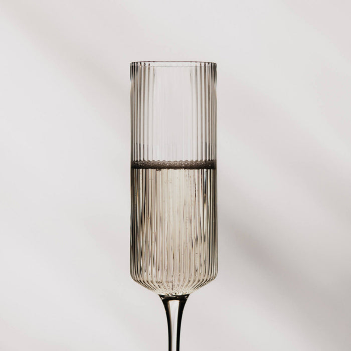 Ferm Living Ripple Flute Champagneglazen - 2st. - Clear