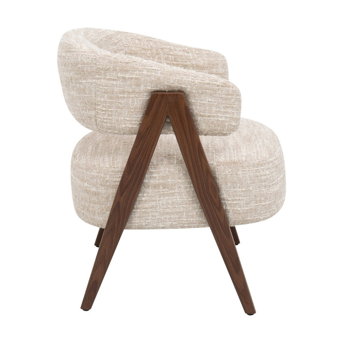 DÉJA Living - Fauteuil Beige|Walnoot - 67x64x72cm - Fly