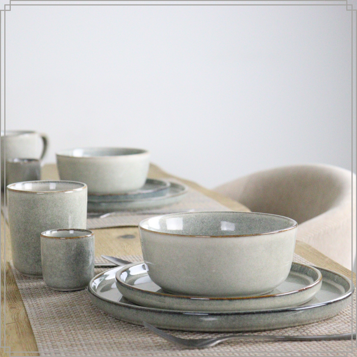 OTIX Serviesset 12-delig Bordenset 6-persoons Ontbijtborden Dinerbo...