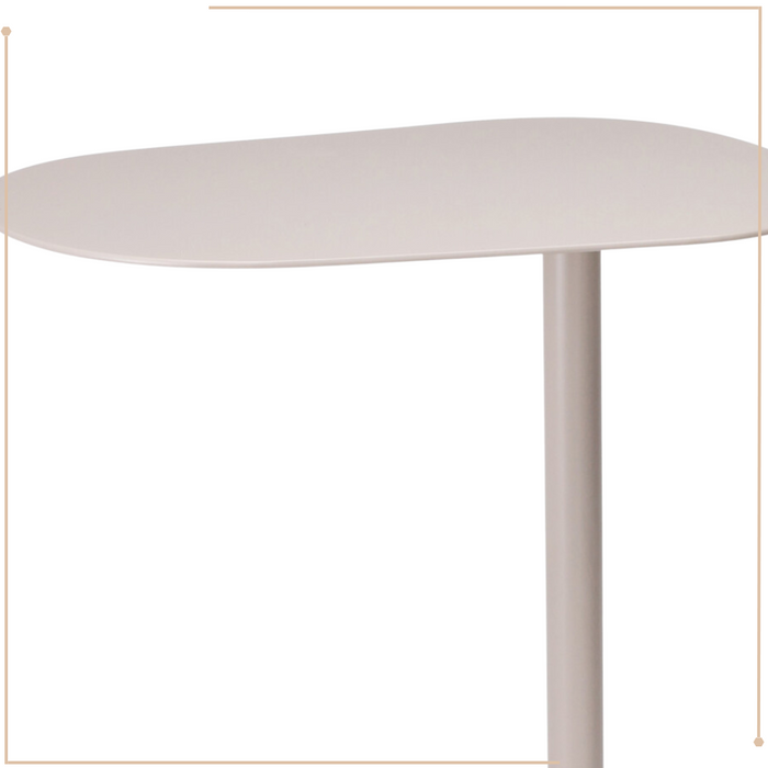 MISOU Bijzettafel Banktafel Organisch Beige op Voet Koffietafel 35x...