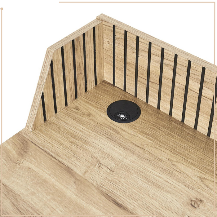 MISOU Klaus Bureau Laptoptafel Bureautafel met Opbergvakjes Hout St...