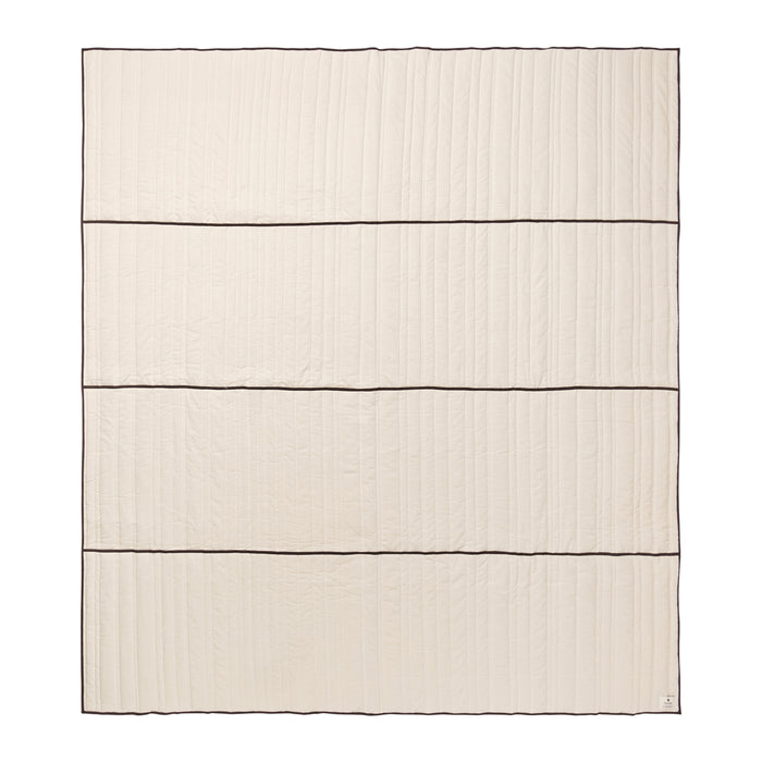 Ferm Living Vari Quilted Sprei B 230 cm - Natural / Dark Chocolate