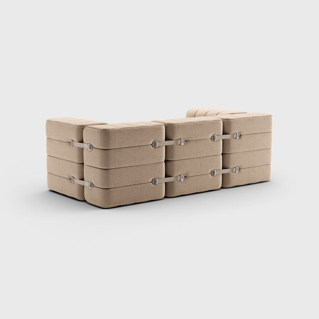 Curt-Set 7 - e.g. Flexibele 2-zitter - Dama - Beige | Grijs