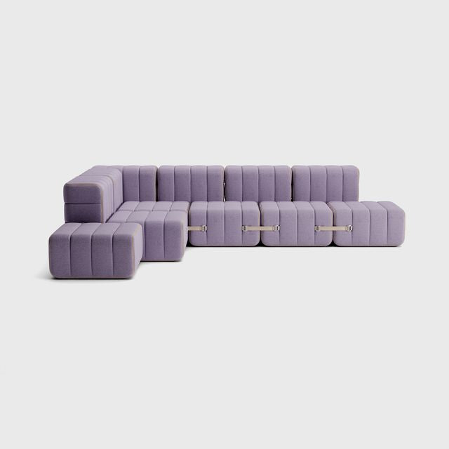 Curt-Set 12 - e.g. Flexible large corner sofa - Dama - 0039 (Lilac)