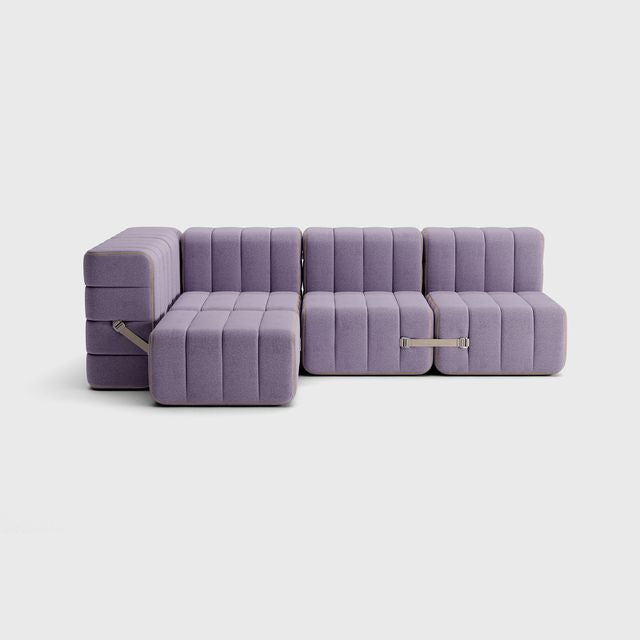 Curt-Set 9 - e.g. Flexible small corner sofa - Dama - 0039 (Lilac)