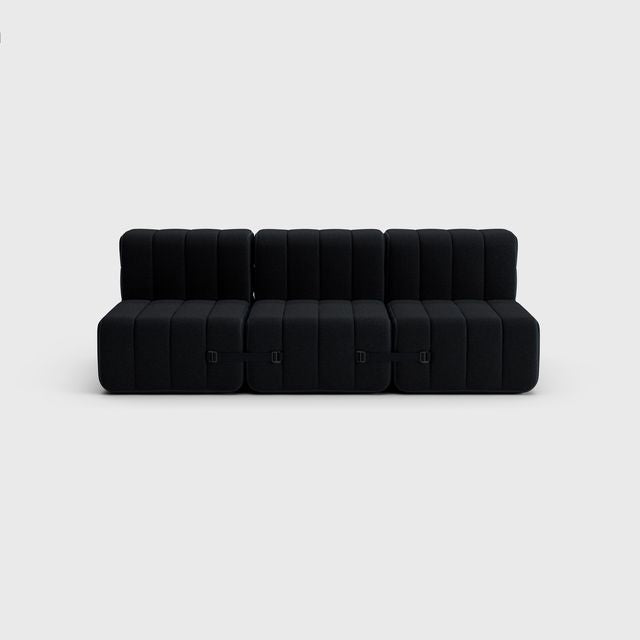 Curt-Set 6 - e.g. Flexible 3-seater - Sera - Ebony (Black)