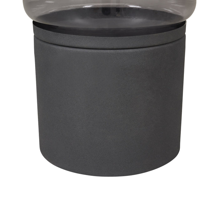 Bijzettafel Sovana - Zwart - Glas - 30x50x30cm (BxHxD)