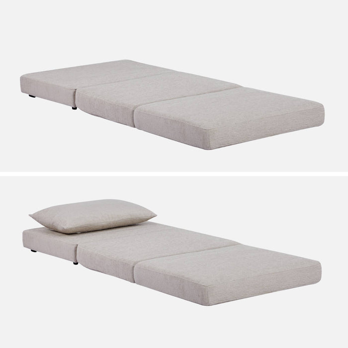 sweeek - Slaapfauteuil convertible chenille stof 1 plaats