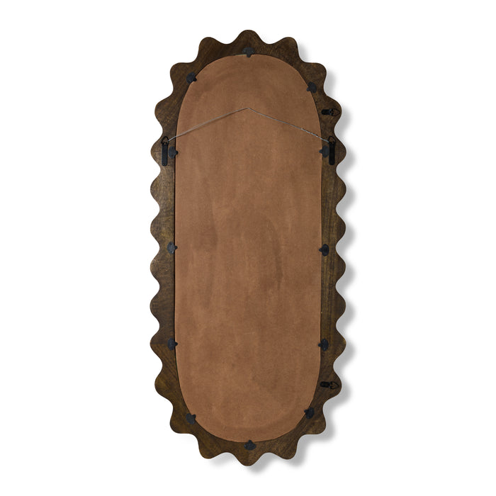 HKliving Ripple Spiegel - Hout