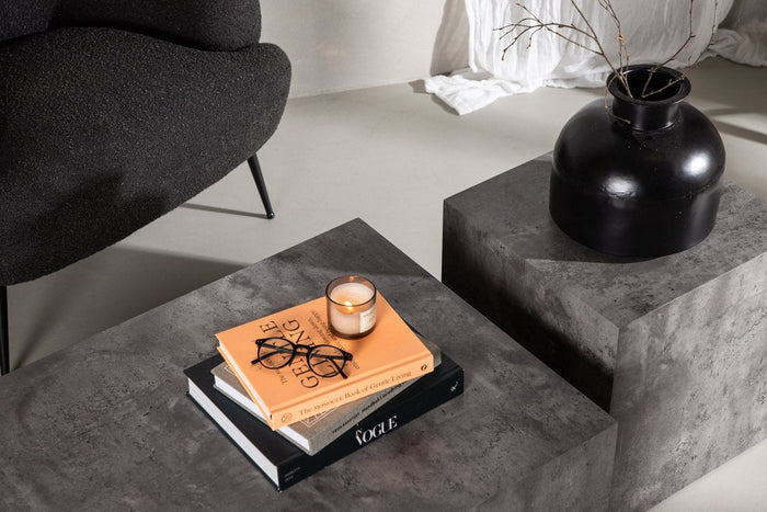 Rebellenclub Tusani Salontafel - 80 x 60 cm - Grijs Betonlook