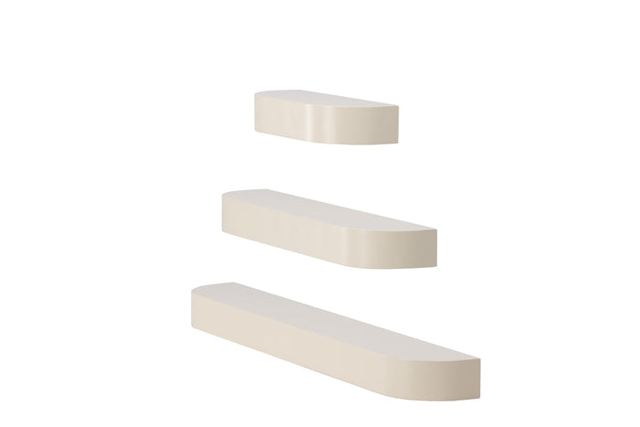 Rebellenclub Nerano Wandplanken - set van 3 - Beige