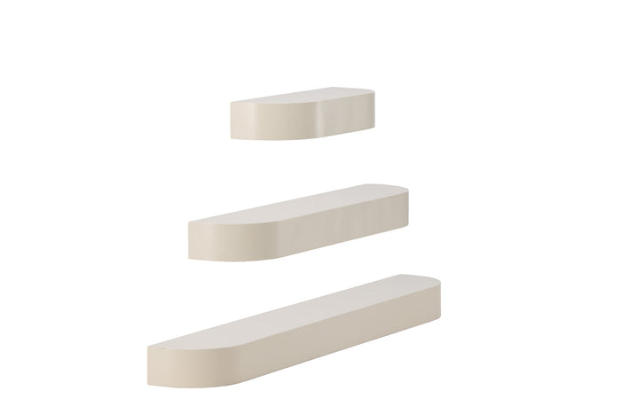 Rebellenclub Nerano Wandplanken - set van 3 - Beige