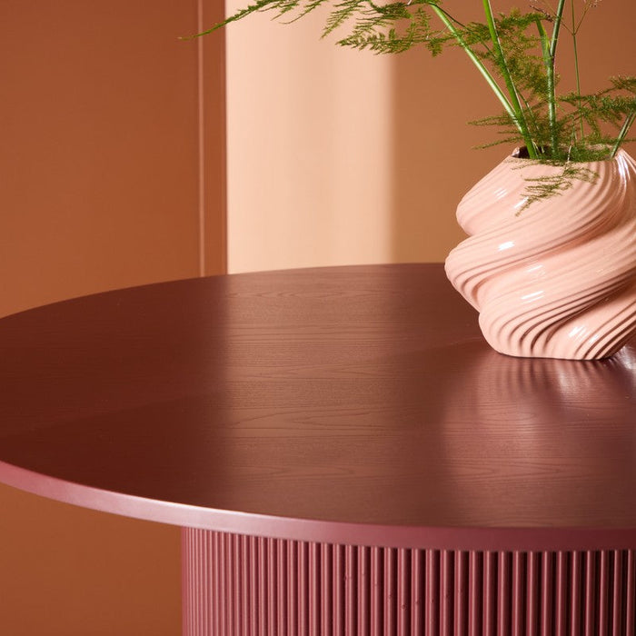 Rebellenclub Graus Eetkamertafel - ¿110 cm - Bordeauxrood