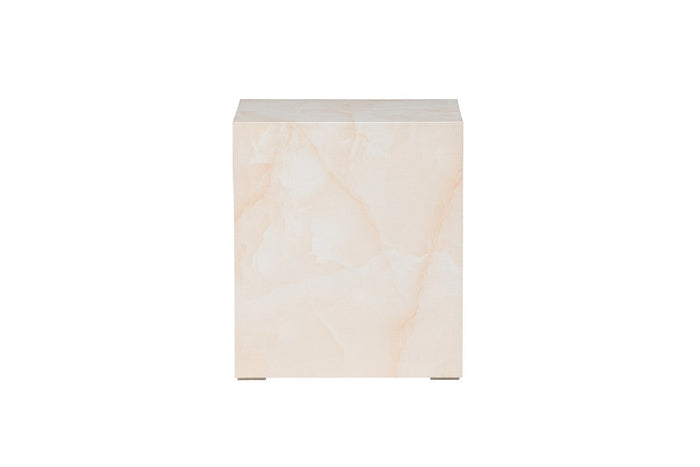 Rebellenclub Tusani Salontafel - 40 x 40 cm - Beige Marmerlook