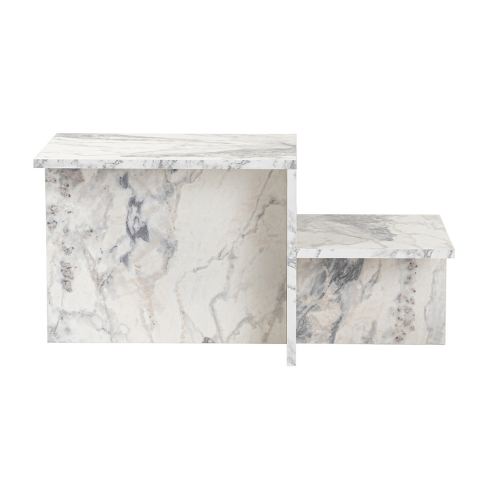 Giga Meubel - Salontafel Wit Hout - 80x40x40cm - Harmony