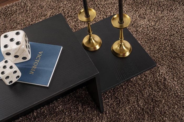 Giga Meubel - Salontafel Zwart Hout - 80x40x40cm - Harmony