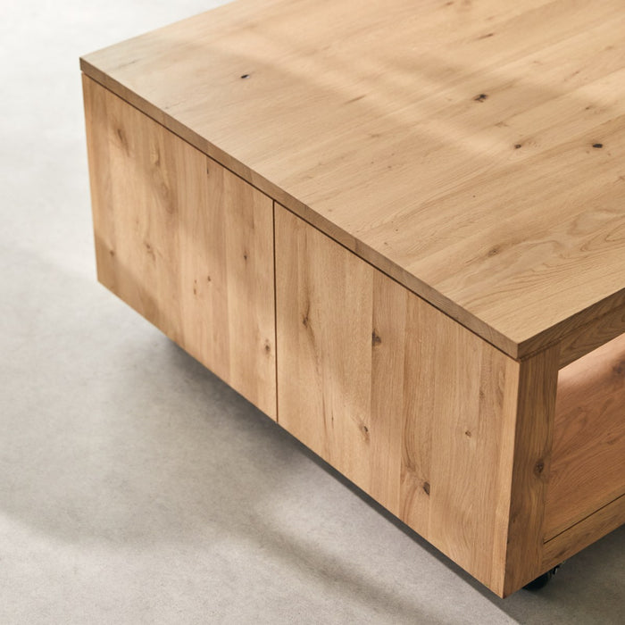 Tikamoon - Anoa - Massief eiken vierkante salontafel