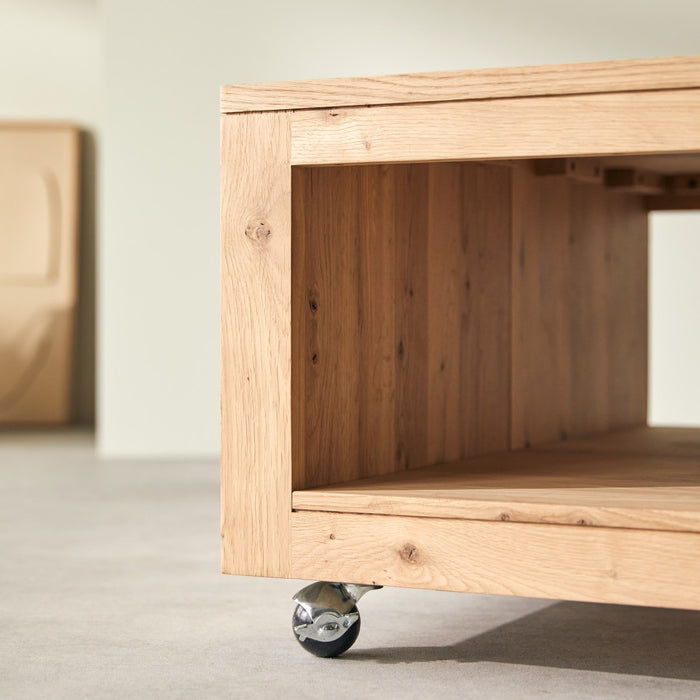 Tikamoon - Anoa - Massief eiken vierkante salontafel