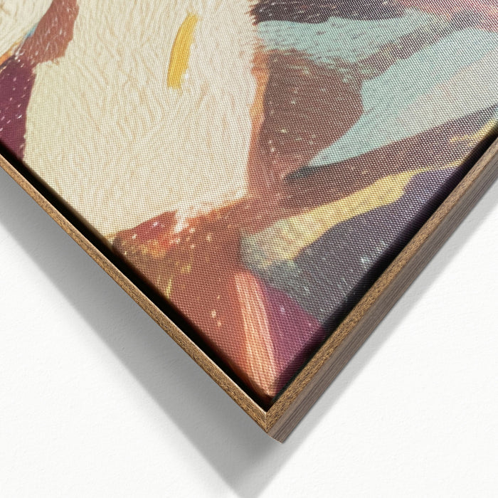 by fonQ Vintage Voyage Schilderij 100 x 120 cm - Walnoot