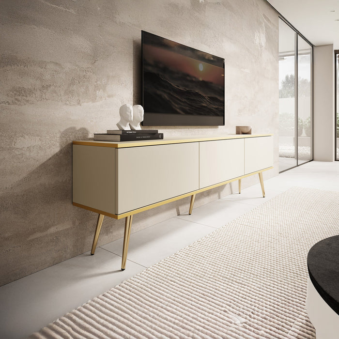 Meubella - TV-Meubel Orleans - Beige - 175 cm - Staand