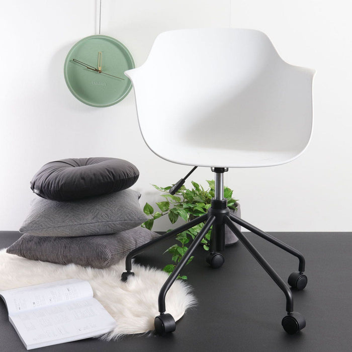 Nolon Nout-Puk Bureaustoelen Set van 2 - Wit - Zwart Onderstel