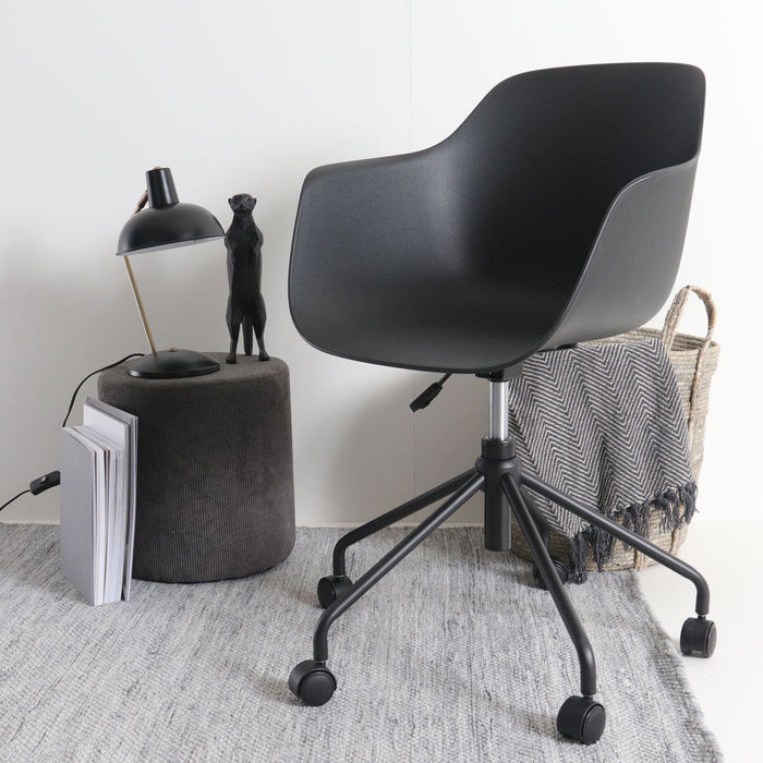 Nolon Nout-Puk Bureaustoelen Set van 2 - Zwart - Zwart Onderstel