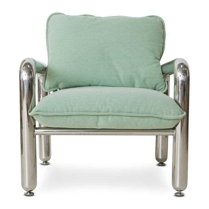 HKliving Chrome Fauteuil - Canvas Mint