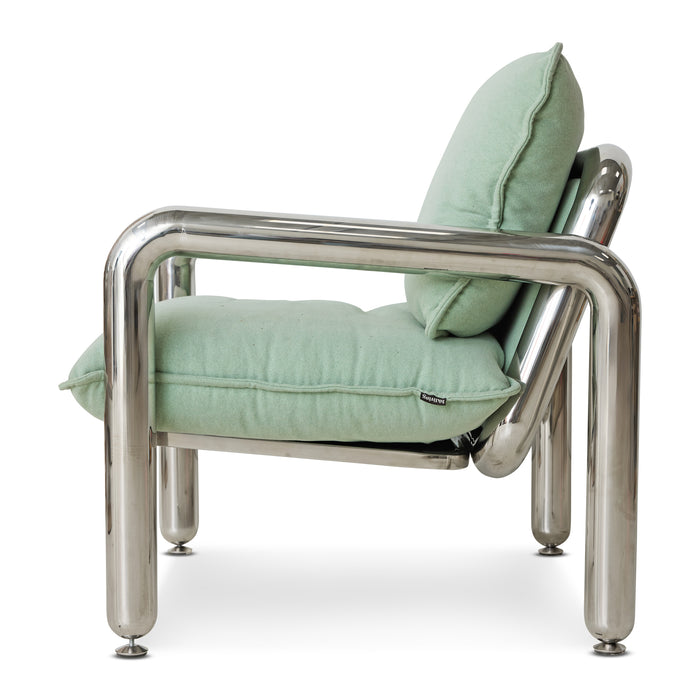 HKliving Chrome Fauteuil - Canvas Mint