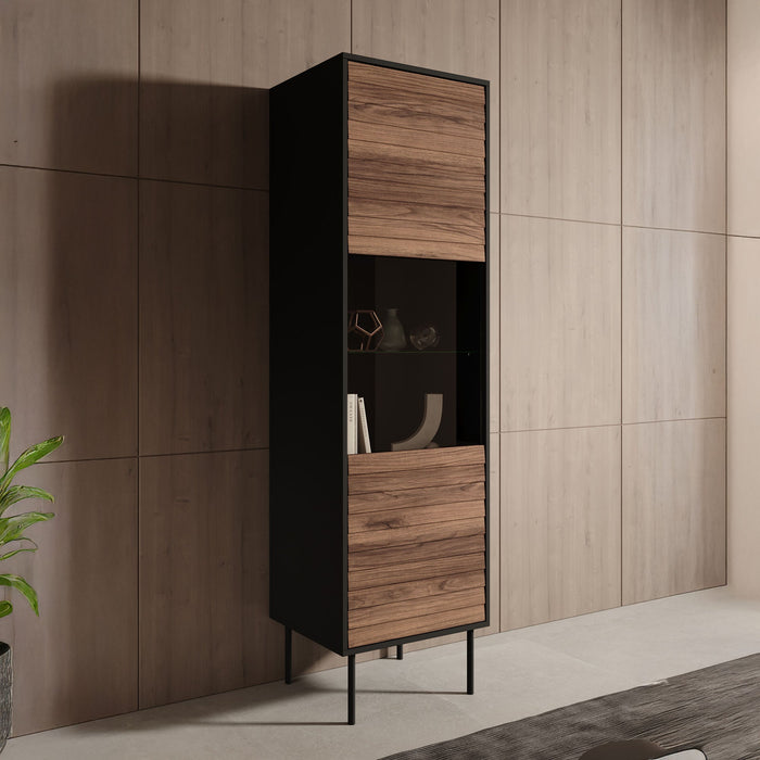 Meubella - Vitrinekast Cordoba - Eiken - 53 cm