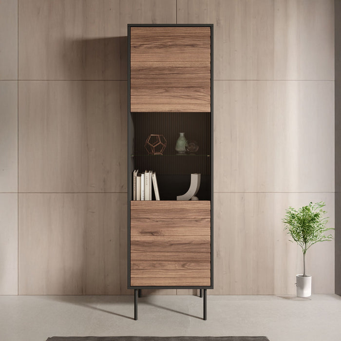 Meubella - Vitrinekast Cordoba - Eiken - 53 cm