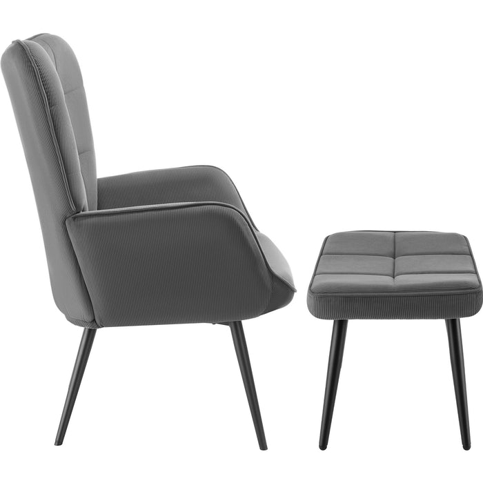 tectake® Fauteuil Hygge gestoffeerd, ergonomisch, draagkracht 150 kg