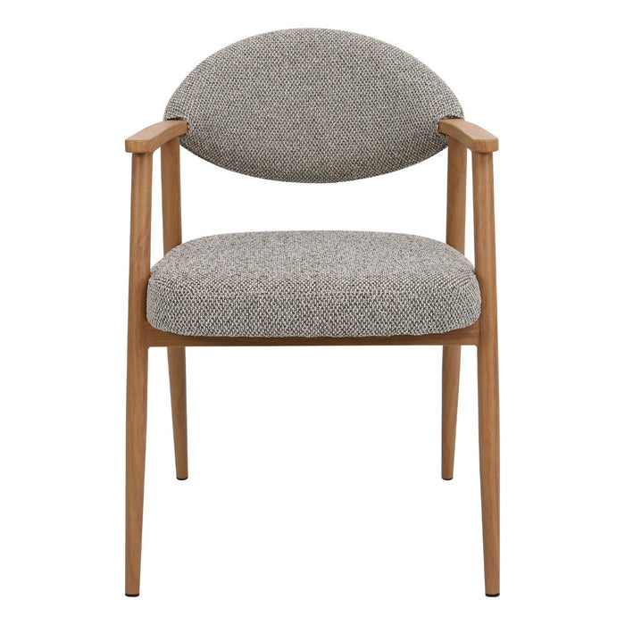 DÉJA Living - Eetkamerstoel Taupe|Naturel - Karup - Set van 2