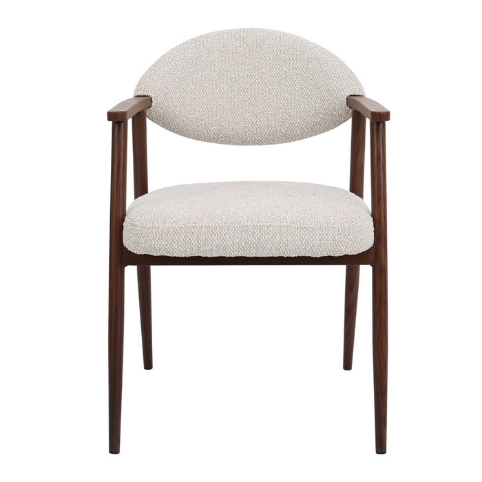 DÉJA Living - Eetkamerstoel Beige|Walnoot - Karup - Set van 2