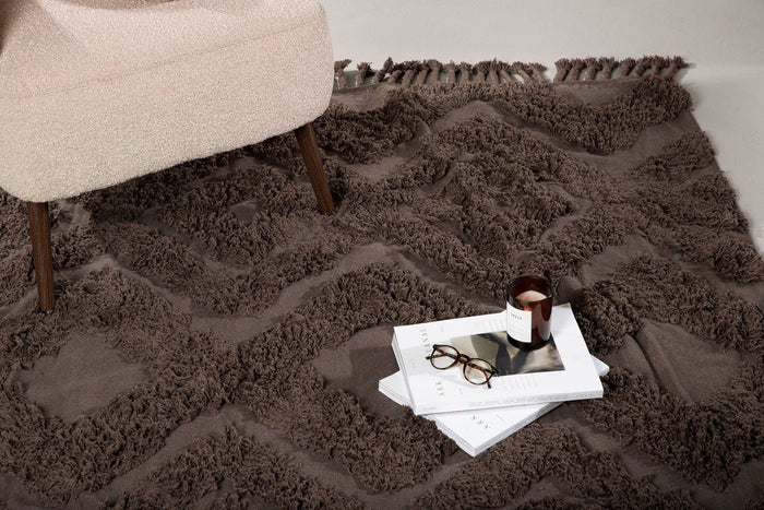 Rebellenclub Nostrum Vloerkleed - 350 x 250 cm - Bruin