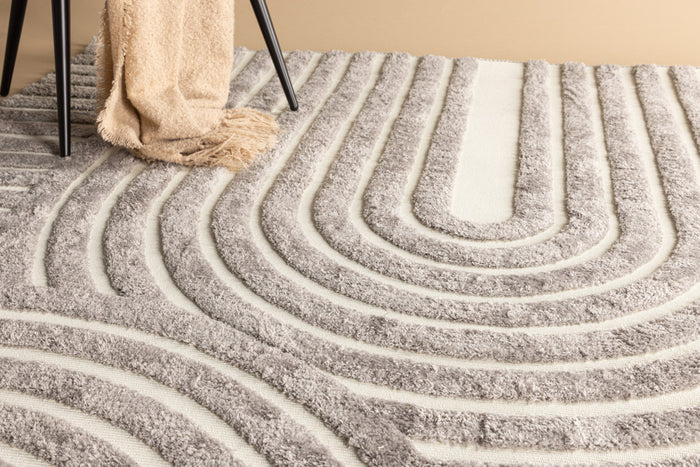 Rebellenclub Riihimaki Vloerkleed 290x200cm - Grijs|wit