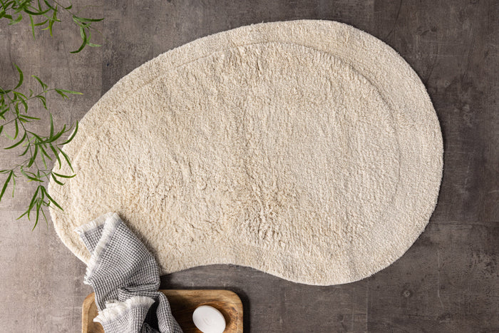 Rebellenclub Hemi Badmat Ovaal 60x85cm - Creme