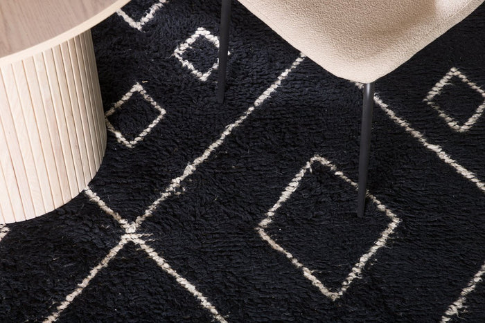 Rebellenclub Rossel Vloerkleed - 350 x 250 cm - Zwart