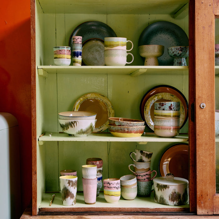 HKliving 70's Ceramics Theekop 0,42 L - Set van 2 - Neo