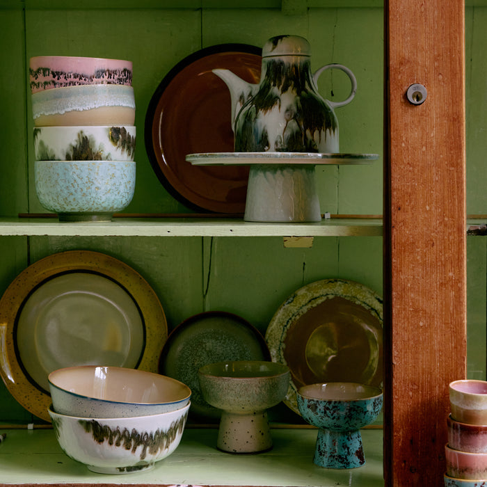 HKliving 70's Ceramics Noodle Kommen Ø 13,5 cm - Set van 4 - Dada