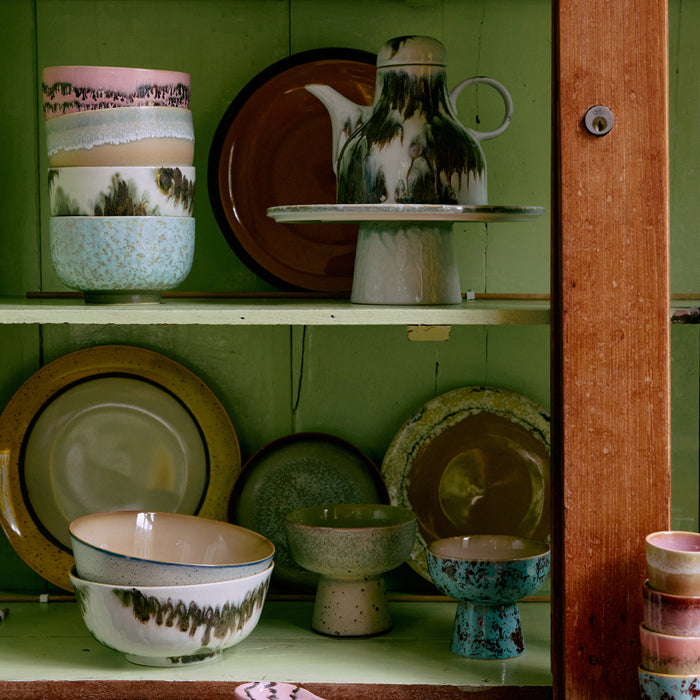 HKliving 70's Ceramics Ramen Kommen Ø 19 cm - Set van 2 - Minimalist