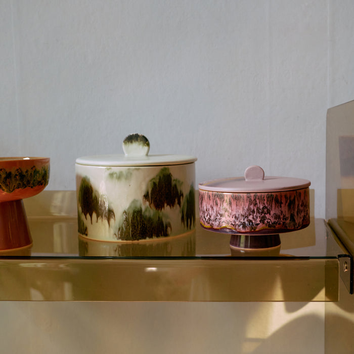 HKliving 70's Ceramics Cookie Jar Voorraadpot Ø 17 cm - Tide