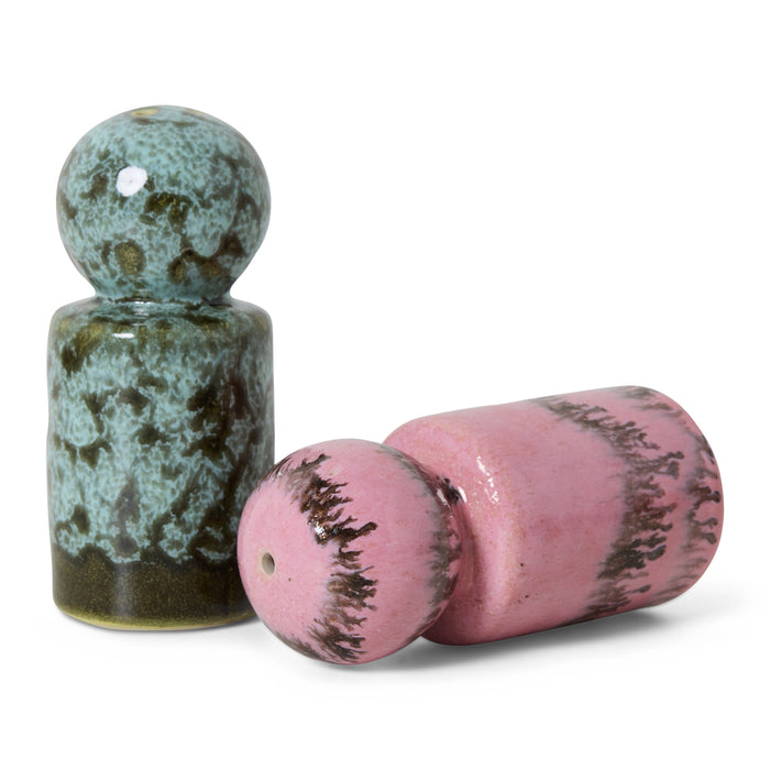 HKliving 70's Ceramics Peper & Zoutstel - Baroque