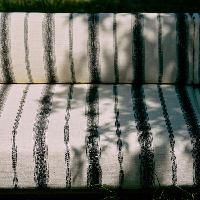 HKliving Teak Tuinbank - Chalkstripe