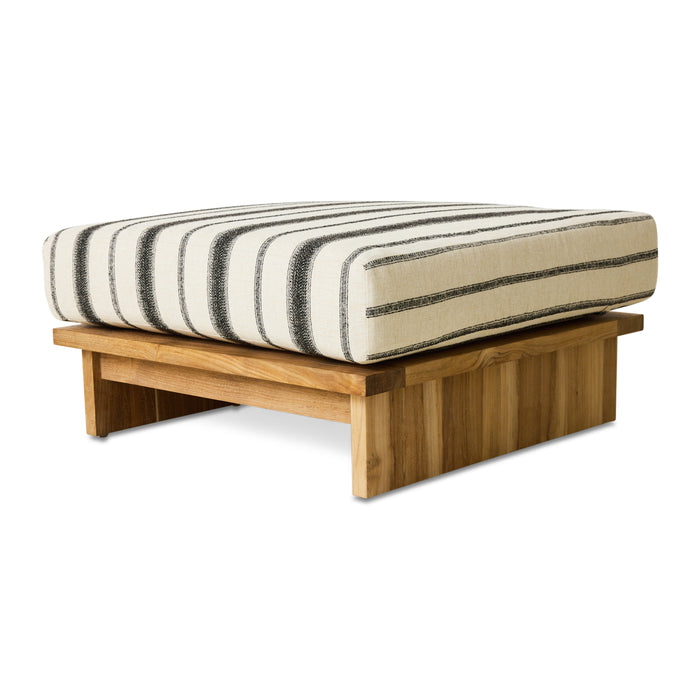 HKliving Teak Hocker - Chalkstripe