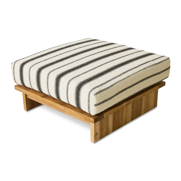 HKliving Teak Hocker - Chalkstripe