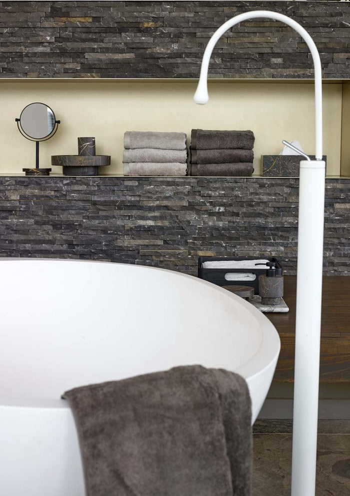 London Badtextiel Truffle | 100 x 150 cm | Grijs | Beige | Katoen