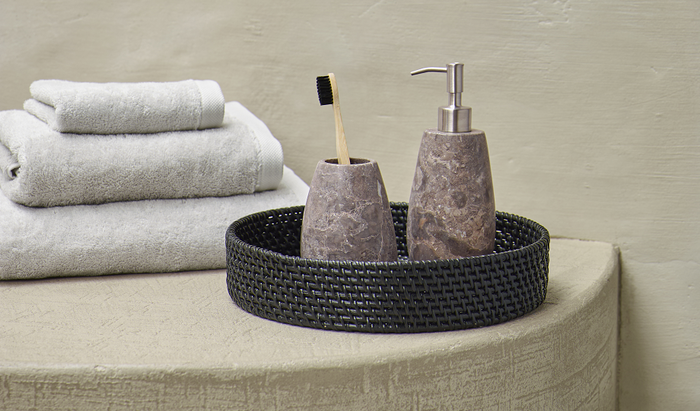 London Badtextiel Salt | 100 x 150 cm | Grijs | Ivoor | Katoen