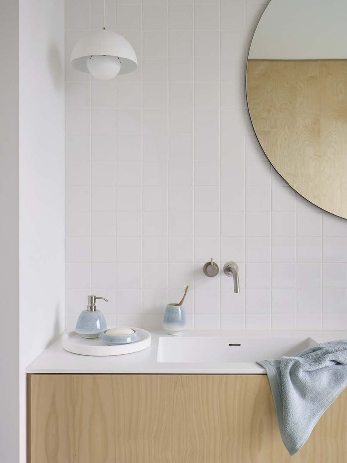 London Badtextiel Ice | 100 x 150 cm | Grijs | Blauw | Katoen