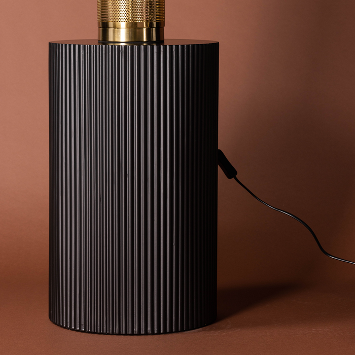 Nest living Asa Houten Bijzettafel Zwart - Ø 31 cm