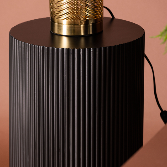 Nest living Asa Houten Bijzettafel Zwart - Ø 31 cm